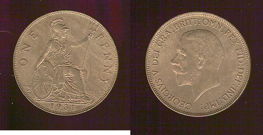 English penny 1931 Choice Unc